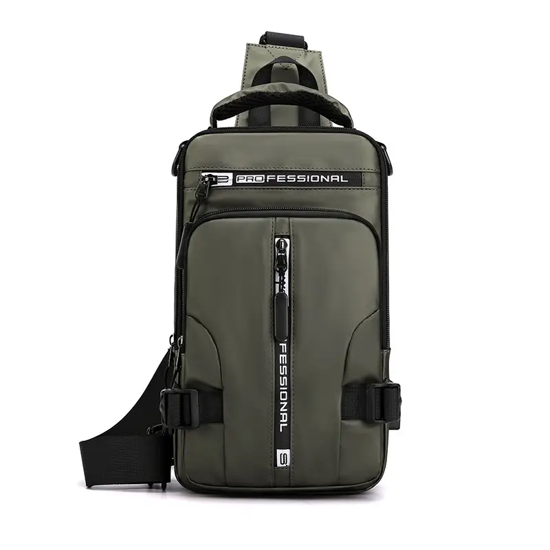 Men's Waterproof Crossbody Backpack Grey - Image 4