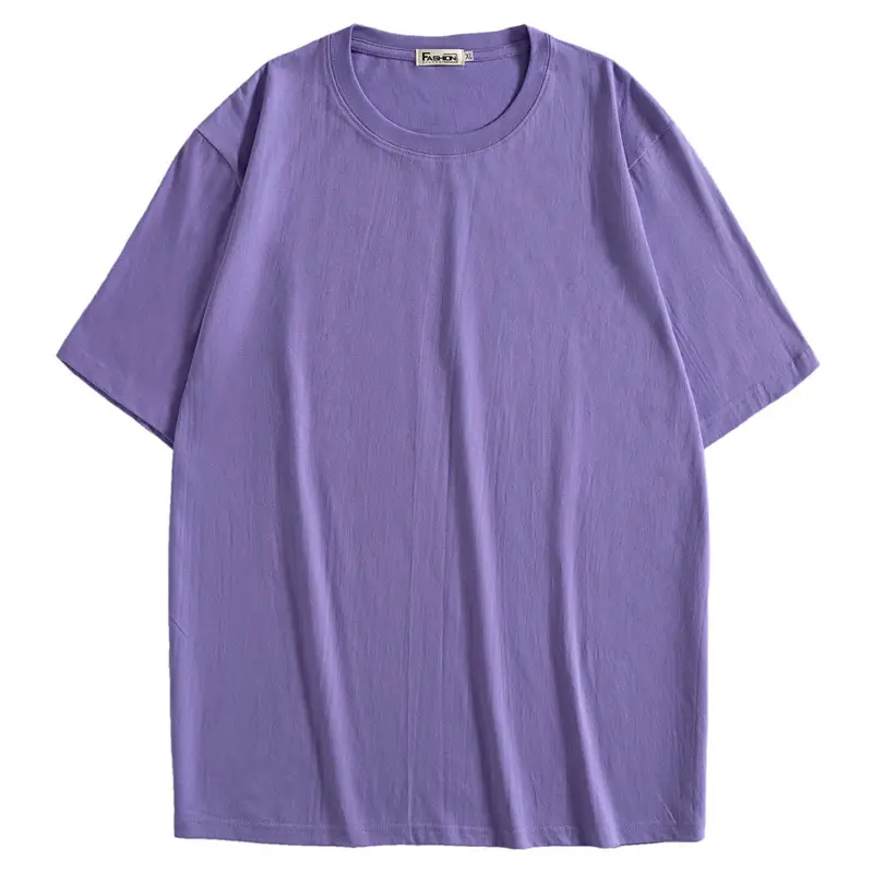 Men Loose Fit Peach Cotton T-Shirt Short Sleeve