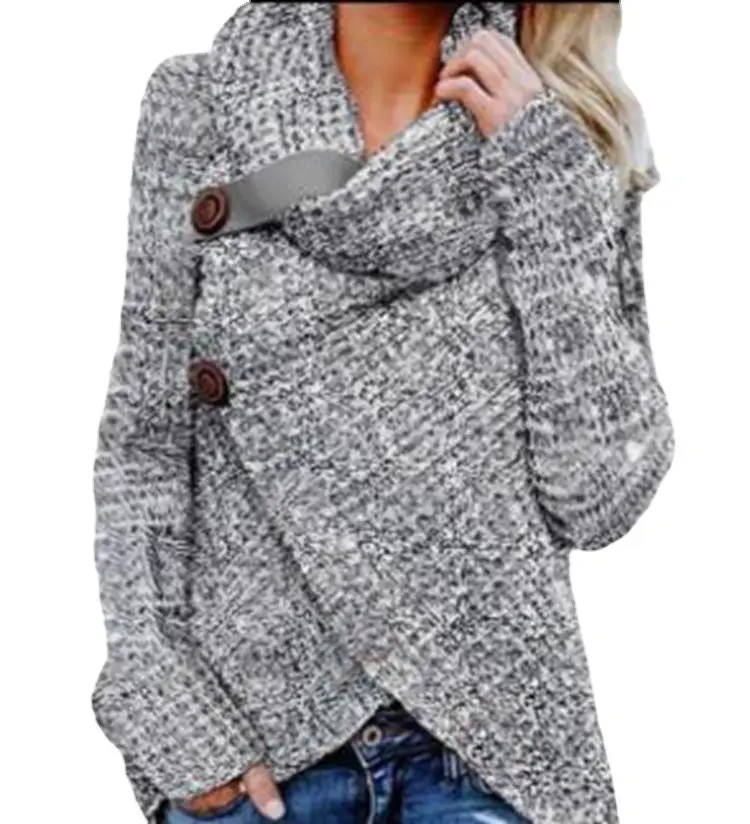 Women Knitted Cardigan Sweater Winter Top Cotton Green - Image 36