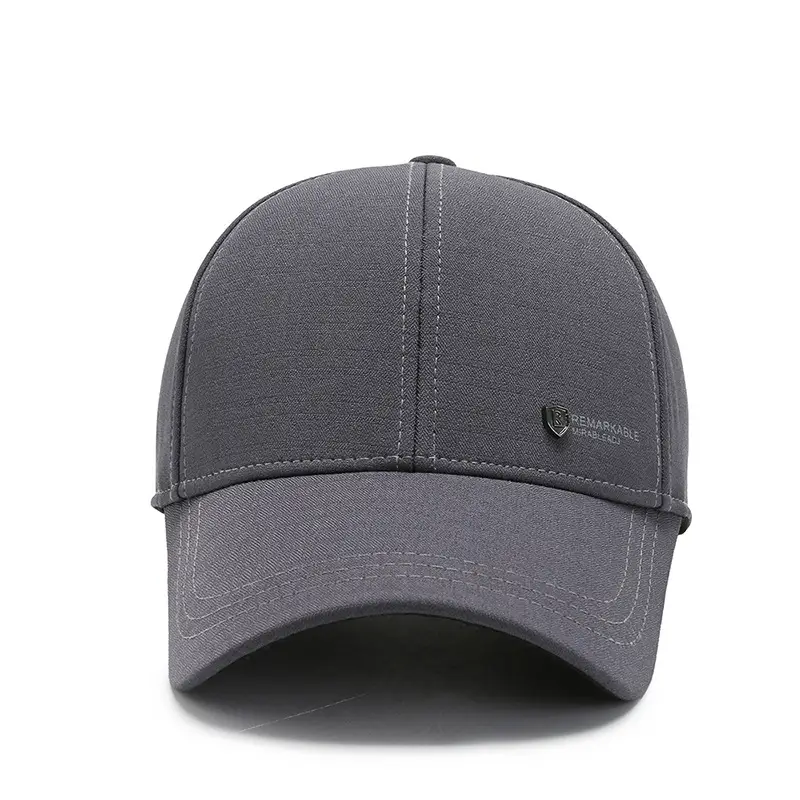Men's Fleece Lined Baseball Cap Grey Winter Warm - Image 5