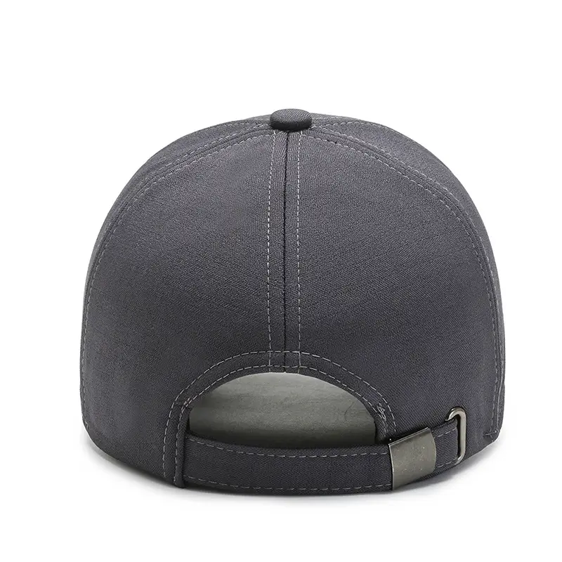 Men's Fleece Lined Baseball Cap Grey Winter Warm - Image 8