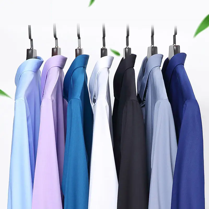 Men's Black Long Sleeve Business Shirt 2020 - Image 11