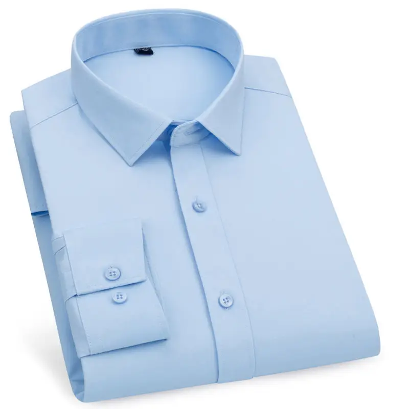 Men's Black Long Sleeve Business Shirt 2020 - Image 12