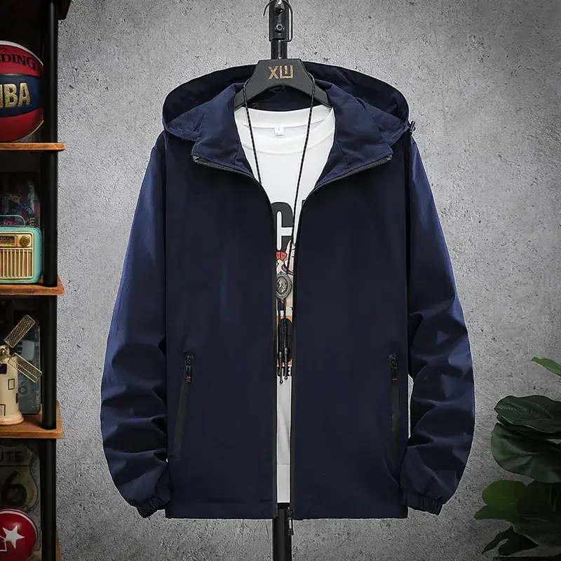 Men's Black Hoodie Jacket Spring Fall 2025 - Image 11