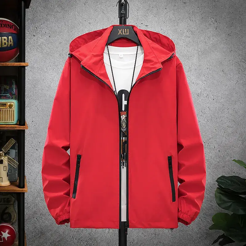 Men's Black Hoodie Jacket Spring Fall 2025 - Image 2