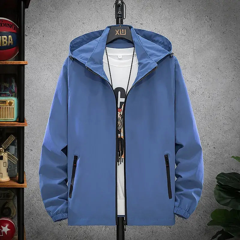 Men's Black Hoodie Jacket Spring Fall 2025 - Image 7