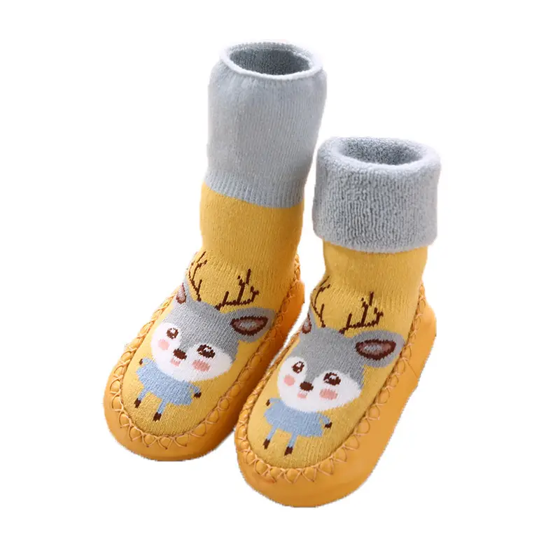 Baby Cotton Socks Blue Cat Design Long Tube Anti-Slip