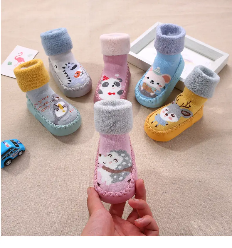 Baby Cotton Socks Blue Cat Design Long Tube Anti-Slip — feature 5