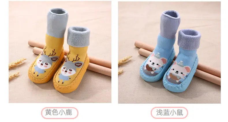 Baby Cotton Socks Blue Cat Design Long Tube Anti-Slip — feature 7