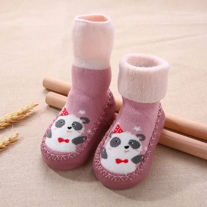 Baby Cotton Socks Blue Cat Design Long Tube Anti-Slip