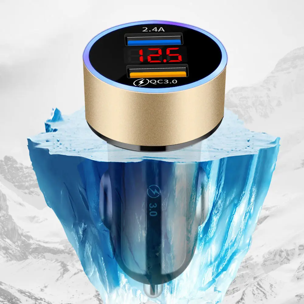 Digital Car Charger 2.4A USB with LED Display - Image 2