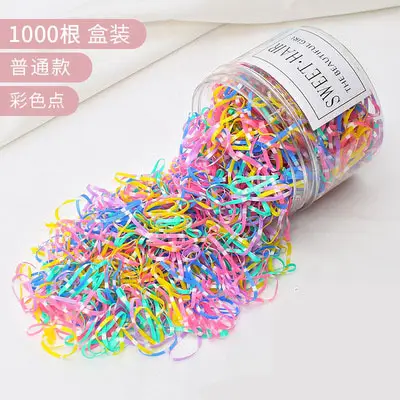 500 Pcs Black Hair Rope Rubber Band for Women