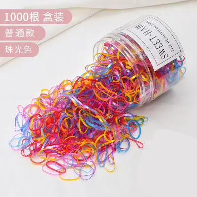 500 Pcs Black Hair Rope Rubber Band for Women