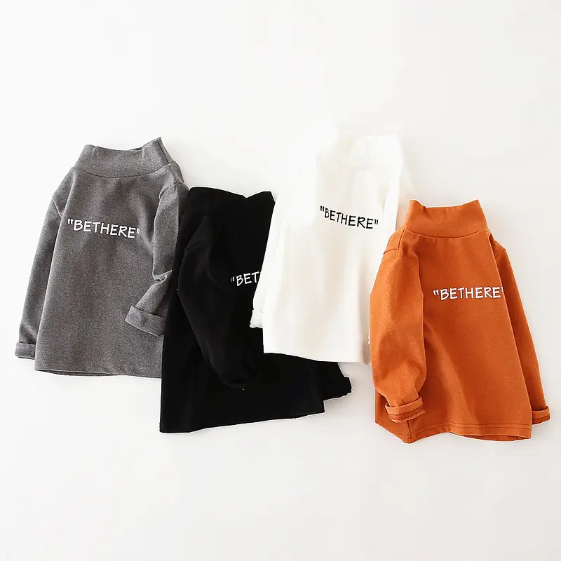 Kids Korean Style Black Hoodie "BETHERE" Letter - Image 6