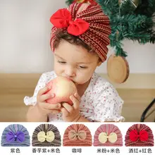 Red Hollow Floral Knot Baby Headscarf for Girls — feature 15