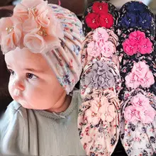 Red Hollow Floral Knot Baby Headscarf for Girls — feature 9