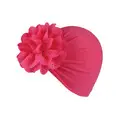 Red Hollow Floral Knot Baby Headscarf for Girls - Image 2