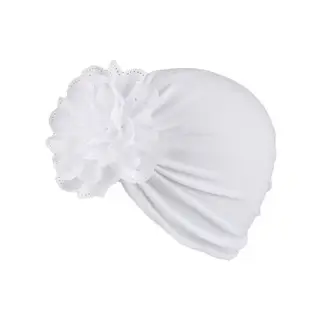 Red Hollow Floral Knot Baby Headscarf for Girls - Image 3