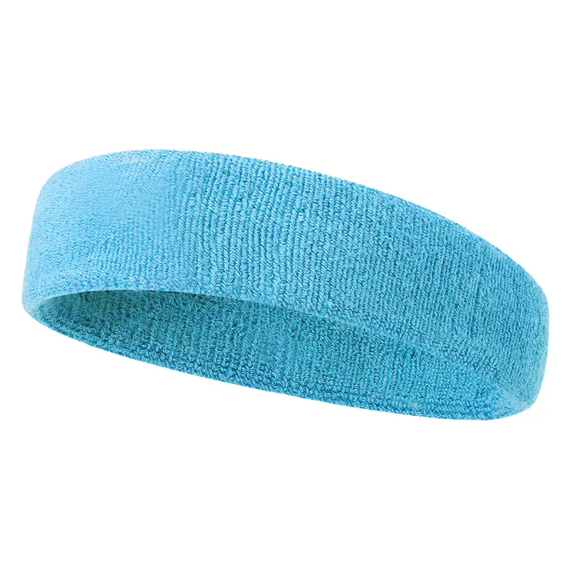 Men Anti-Sweat Yoga Headband Blue - Image 10