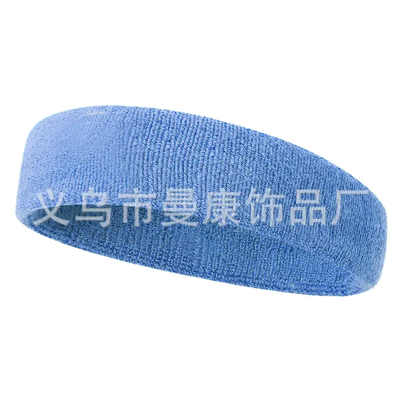 Men Anti-Sweat Yoga Headband Blue - Image 16
