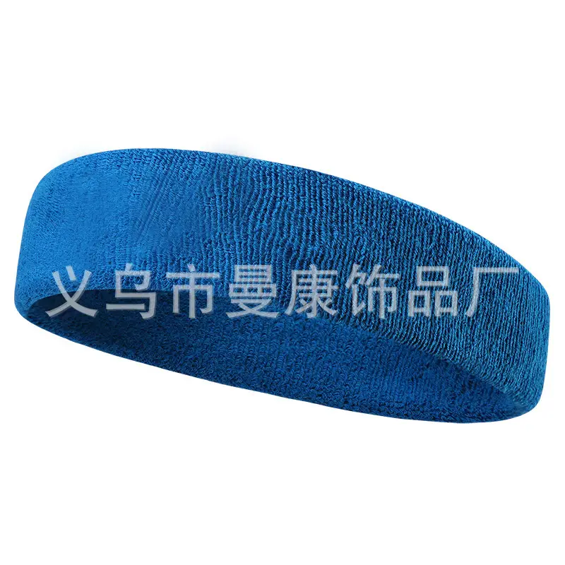 Men Anti-Sweat Yoga Headband Blue - Image 5