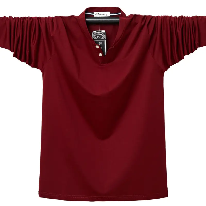 Men Maroon Elastic Cotton T-Shirt Extra Large - Image 4