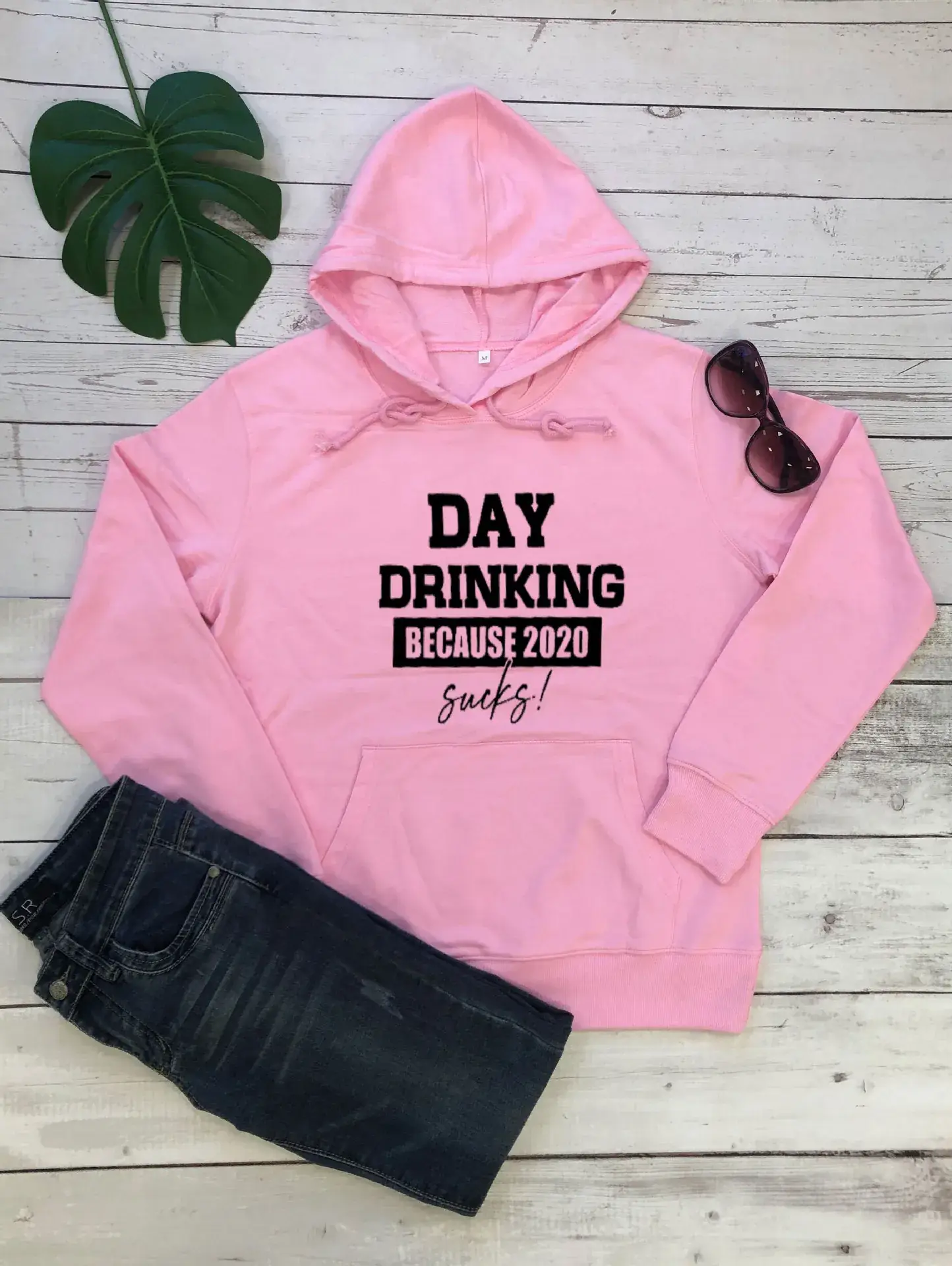 Day Drinking Because 2020 Socks Hoodie Grey - Image 2