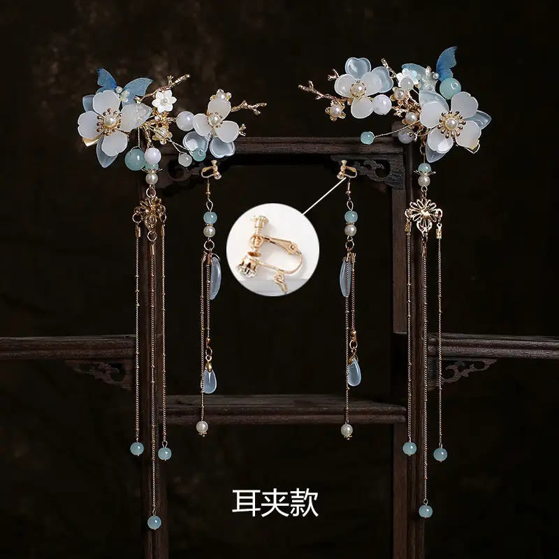 Tuanming Headdress with Tassel Earrings Set - Image 6