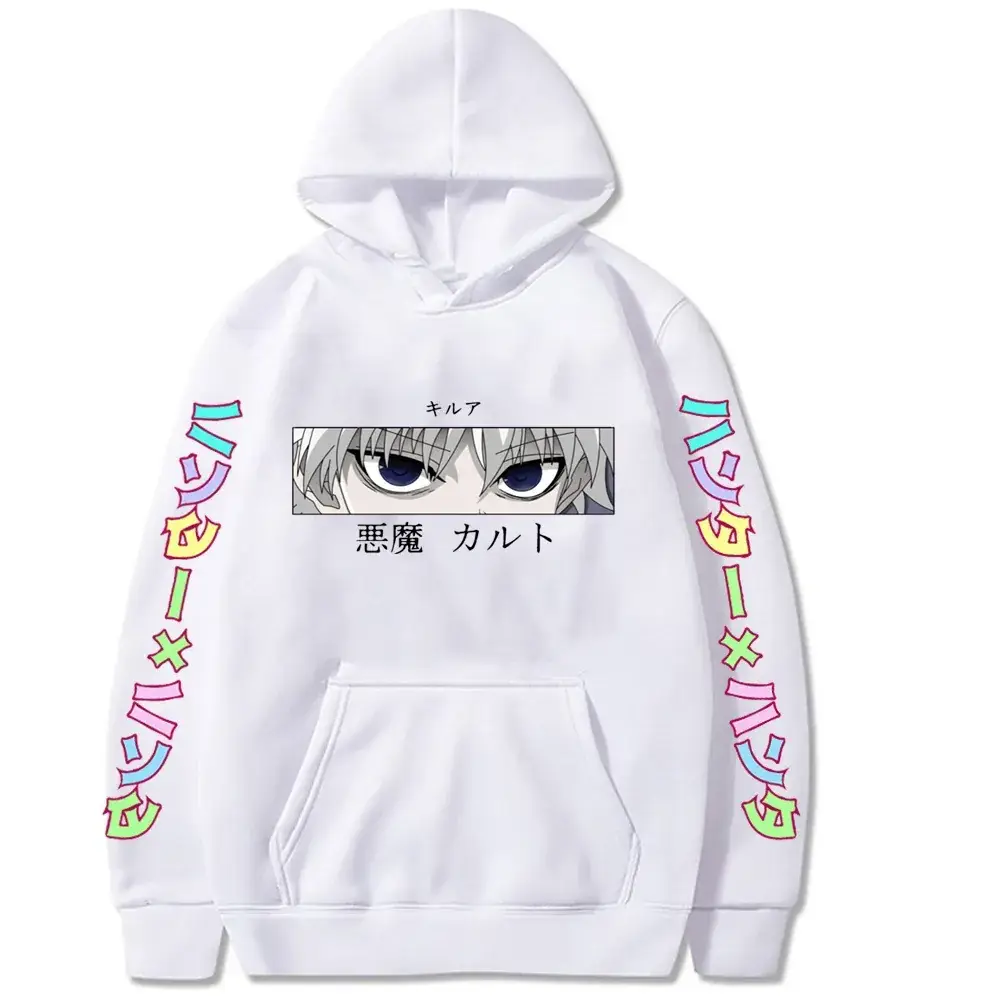 Pink Anime Holographic Hoodie for Men Large - Image 7