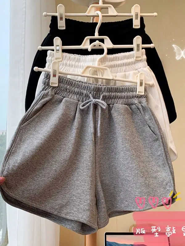 Plus-Size Women's Grey Loose Slimming Shorts