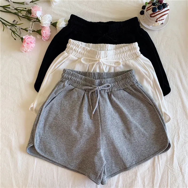 Plus-Size Women's Grey Loose Slimming Shorts — feature 12