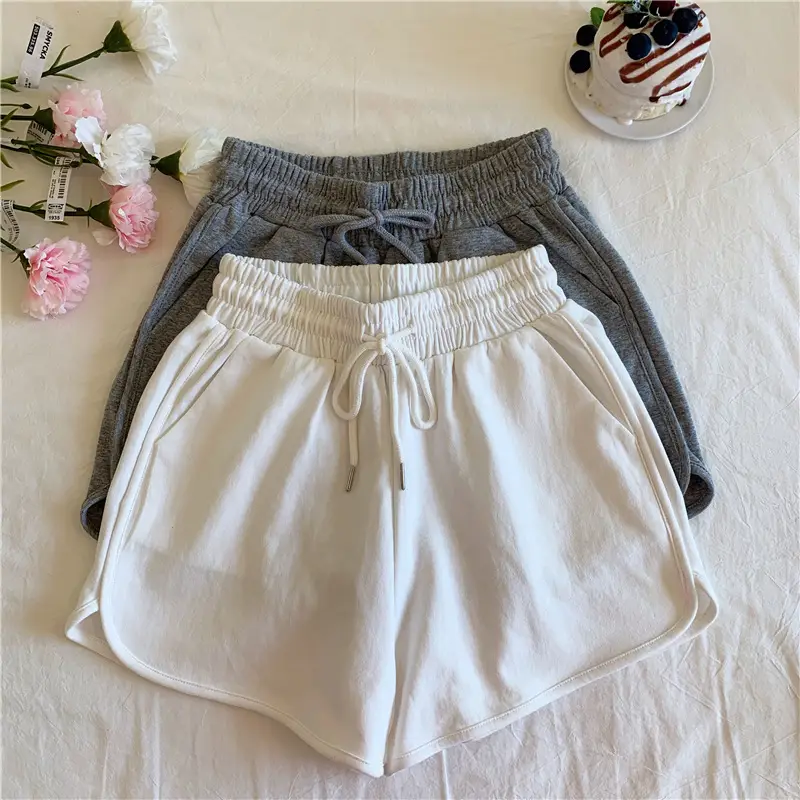Plus-Size Women's Grey Loose Slimming Shorts — feature 14
