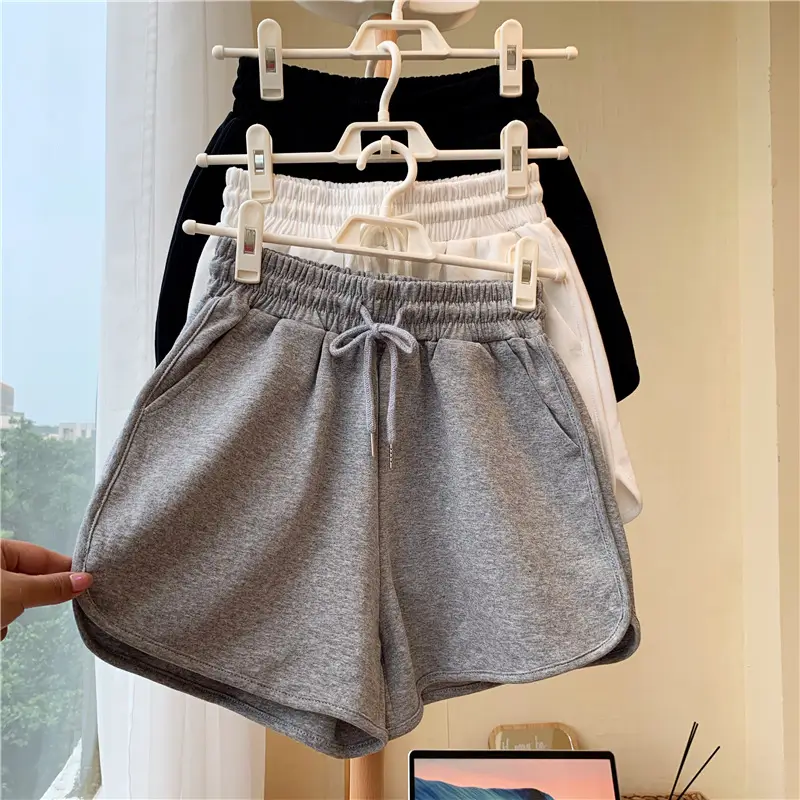 Plus-Size Women's Grey Loose Slimming Shorts — feature 15