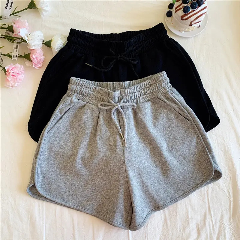 Plus-Size Women's Grey Loose Slimming Shorts — feature 16