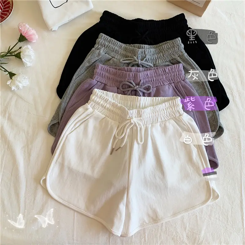 Plus-Size Women's Grey Loose Slimming Shorts — feature 2