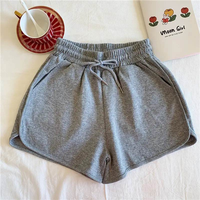 Plus-Size Women's Grey Loose Slimming Shorts