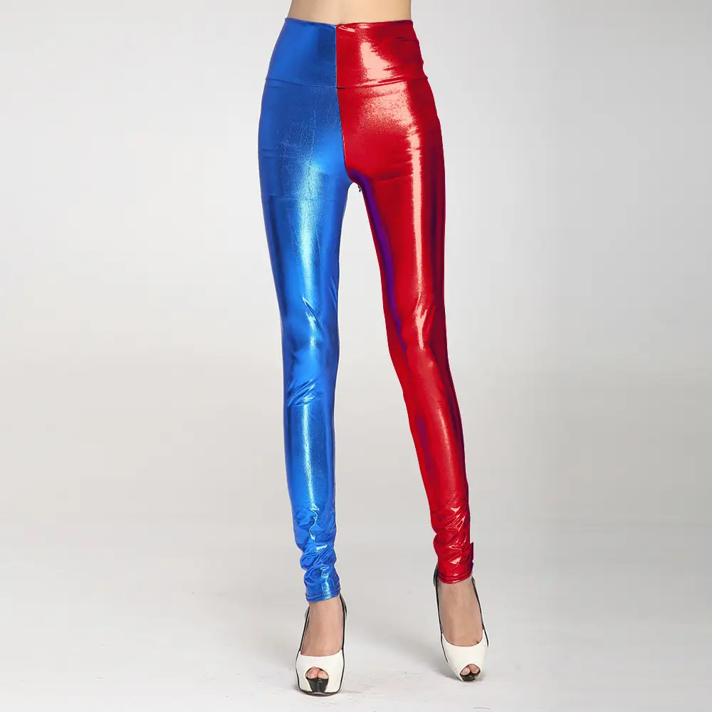Candy Metallic Faux Leather Cropped Leggings Women