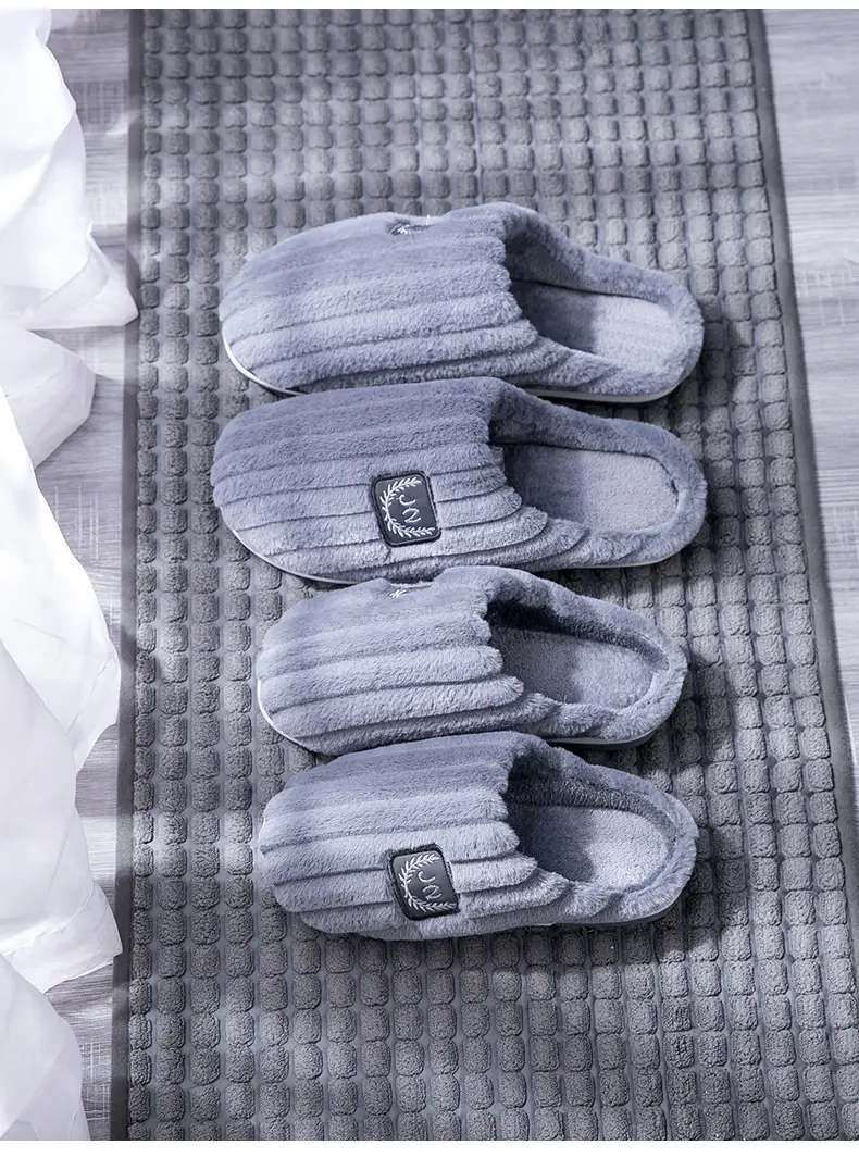 Extra Large Size Men's Cotton Slippers for Winter 4647 Indoor Warm 48 Home Use 4950 Household Slippers for Men Non-Slip and Wear-Resistant — feature 20