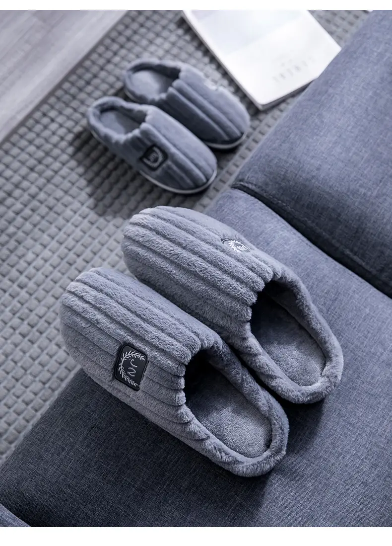 Extra Large Size Men's Cotton Slippers for Winter 4647 Indoor Warm 48 Home Use 4950 Household Slippers for Men Non-Slip and Wear-Resistant — feature 23