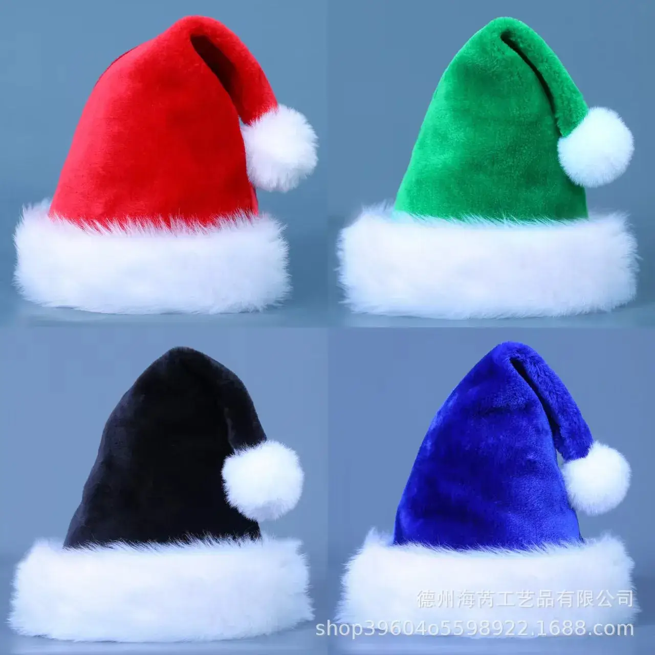 2025 Christmas Plush Christmas Hat Purple White - Image 65