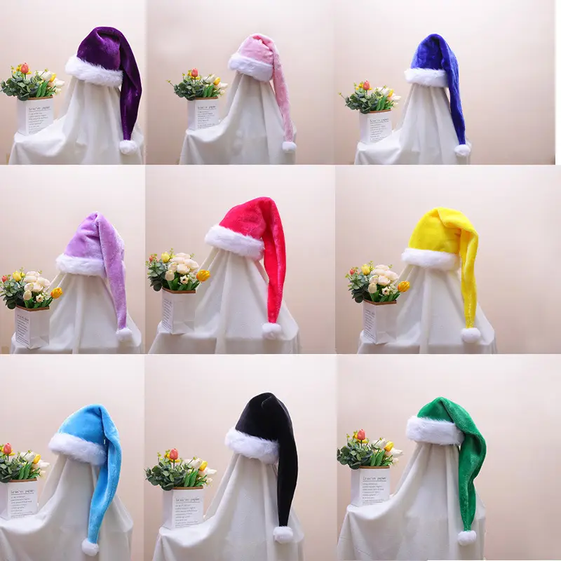 2025 Christmas Plush Christmas Hat Purple White — feature 8