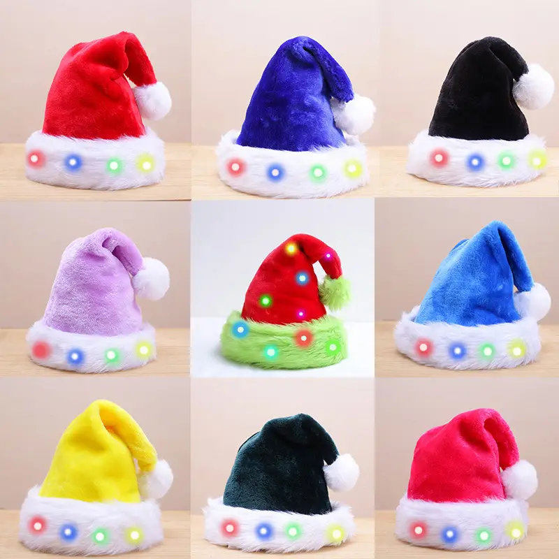 2025 Christmas Plush Christmas Hat Purple White — feature 9