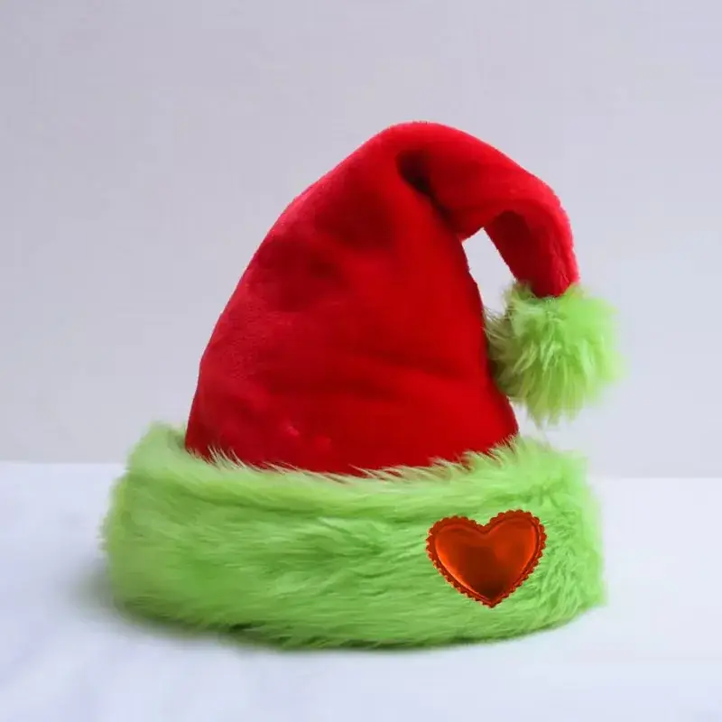 2025 Christmas Plush Christmas Hat Purple White - Image 8
