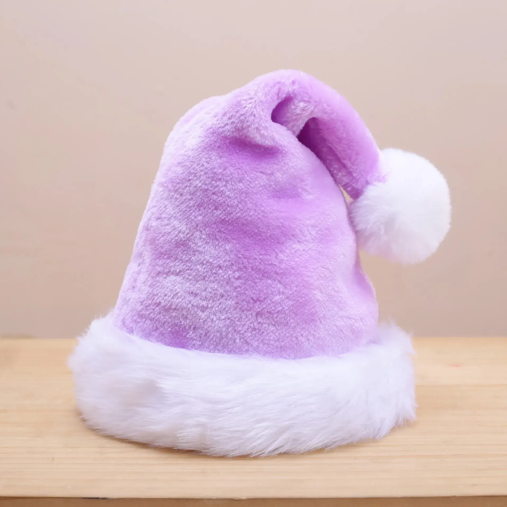 2025 Christmas Plush Christmas Hat Purple White - Image 22