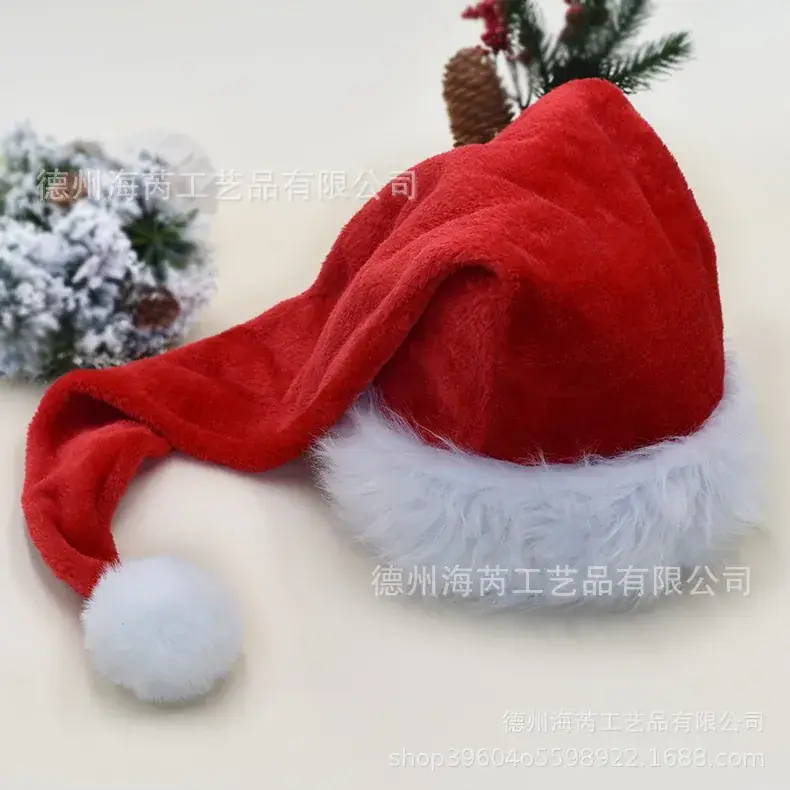 2025 Christmas Plush Christmas Hat Purple White - Image 48