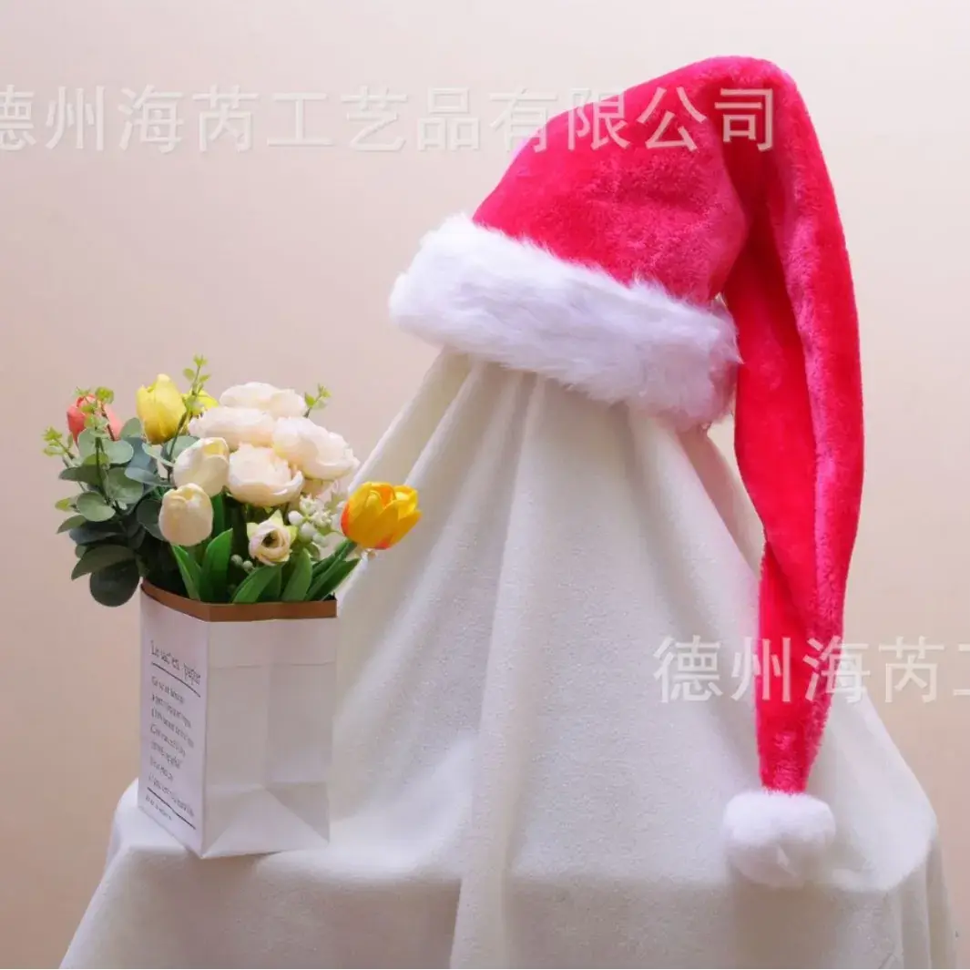 2025 Christmas Plush Christmas Hat Purple White - Image 50