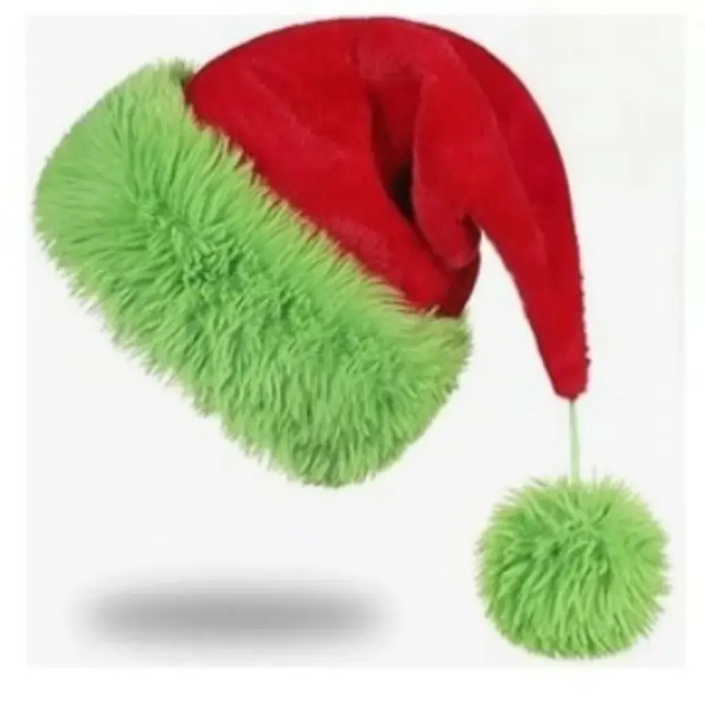 2025 Christmas Plush Christmas Hat Purple White - Image 7