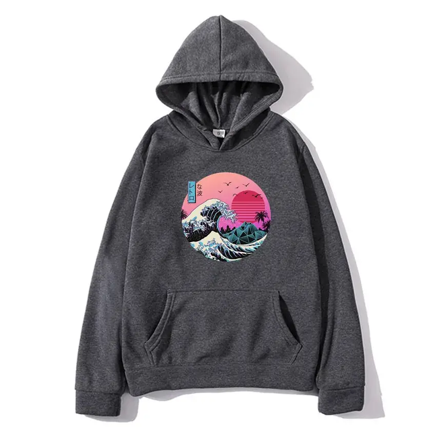 Black Graphic Hoodie for Men Women Autumn Winter - Image 10