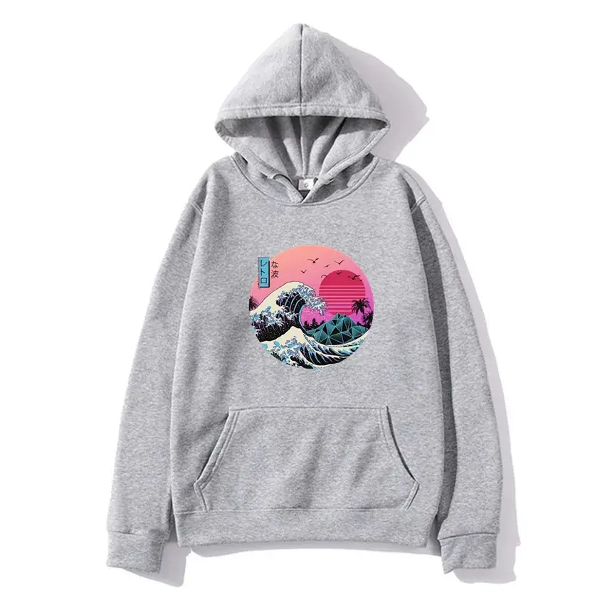 Black Graphic Hoodie for Men Women Autumn Winter - Image 6