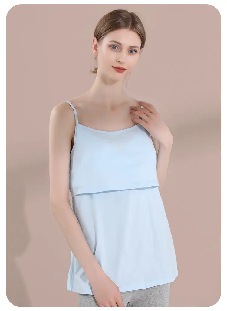 Yeno Anti-Walking Maternal Vest Light Blue Pure Cotton — feature 14